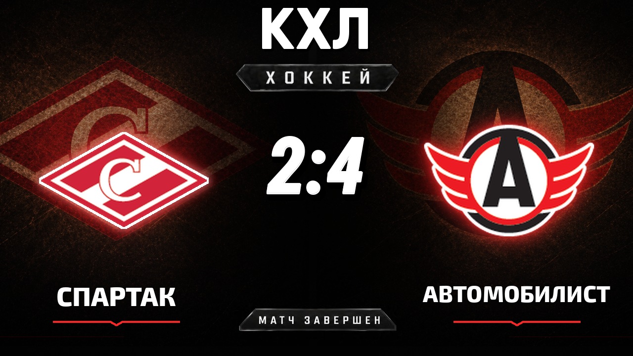 Спартак — Автомобилист: результат матча КХЛ