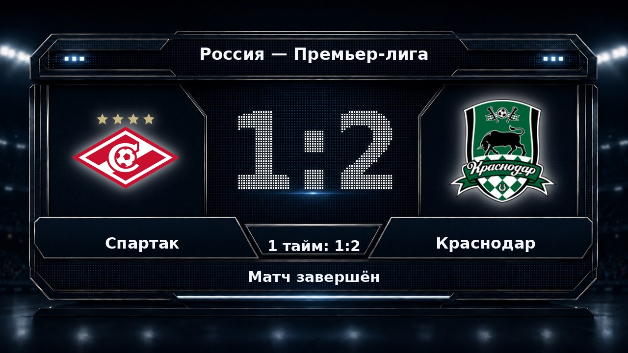 Спартак — Краснодар: результат матча