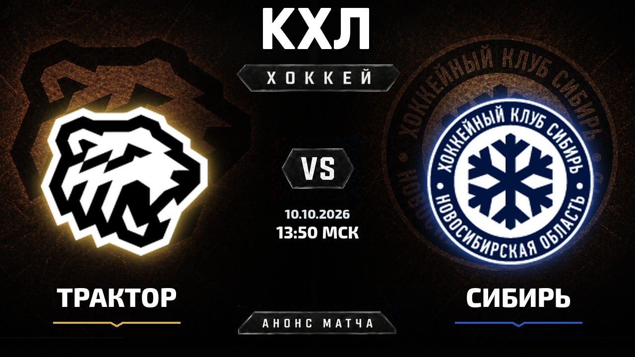 Трактор — Сибирь: анонс матча КХЛ