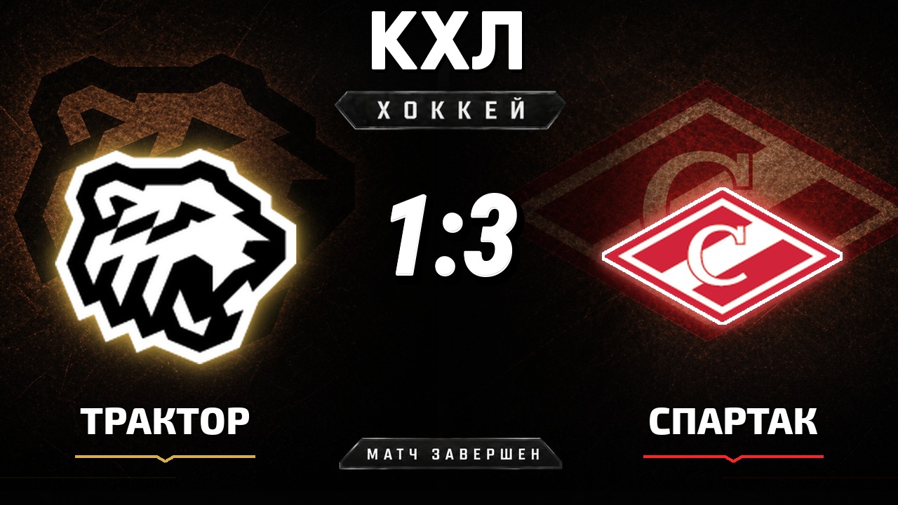 Трактор — Спартак: результат матча КХЛ