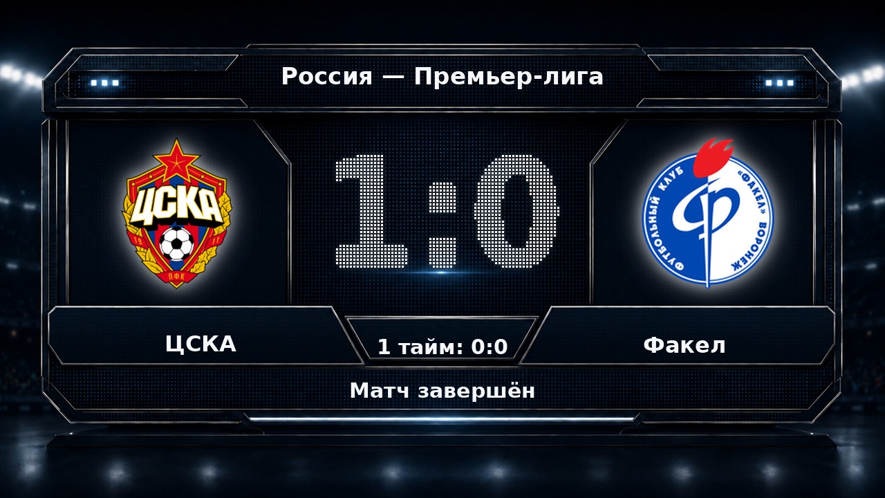 ЦСКА — Факел: результат матча