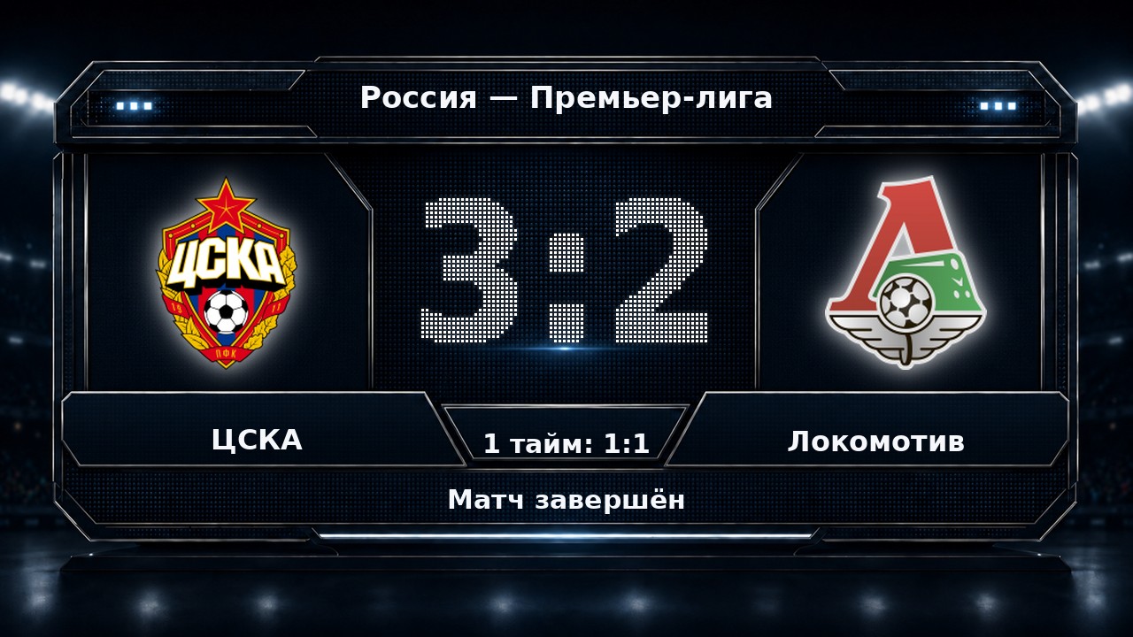 ЦСКА — Локомотив: результат матча