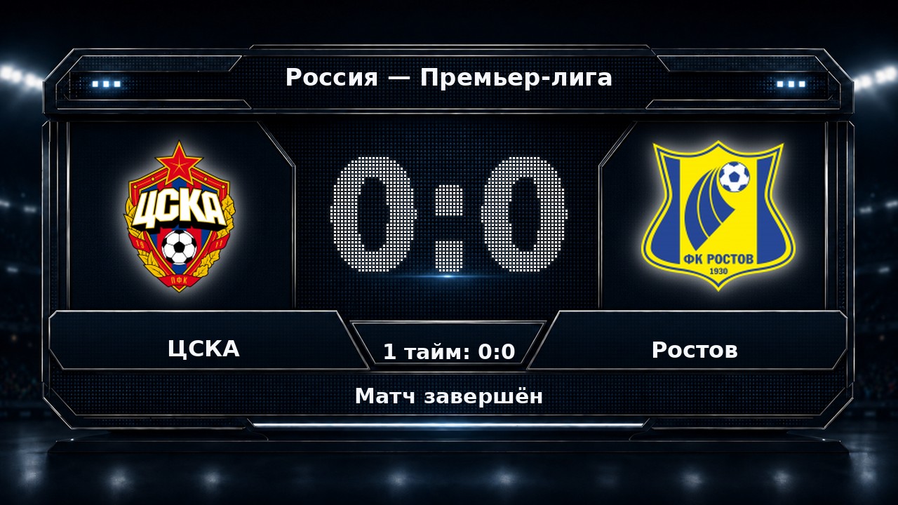ЦСКА — Ростов: результат матча