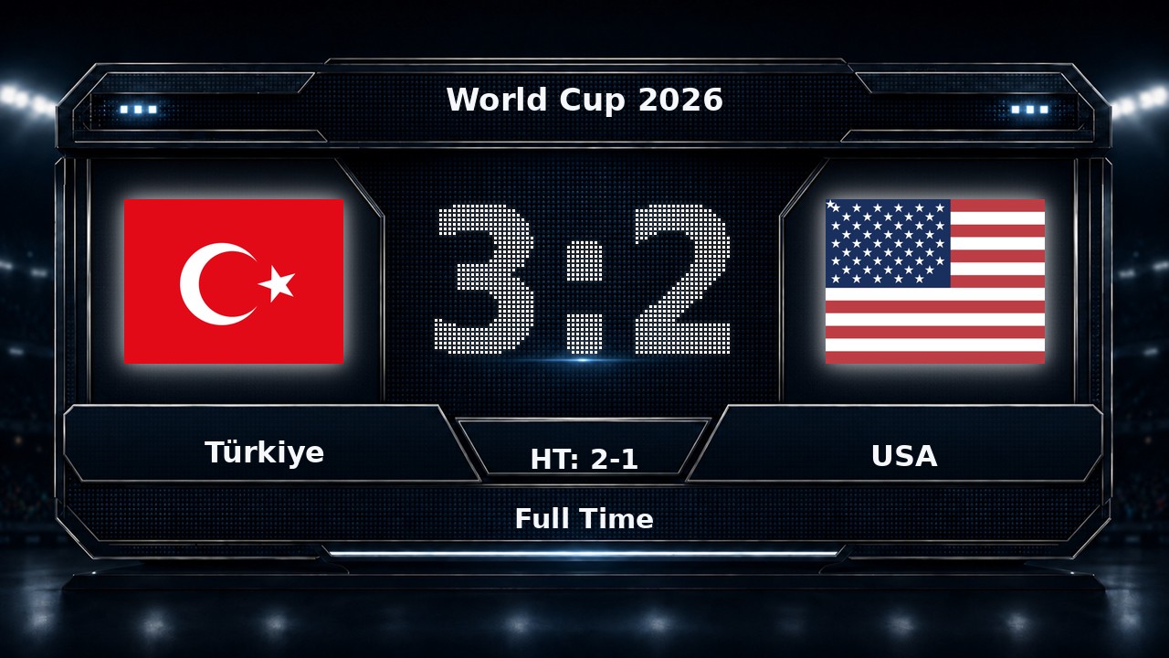 Türkiye 3-2 USA: World Cup 2026 result