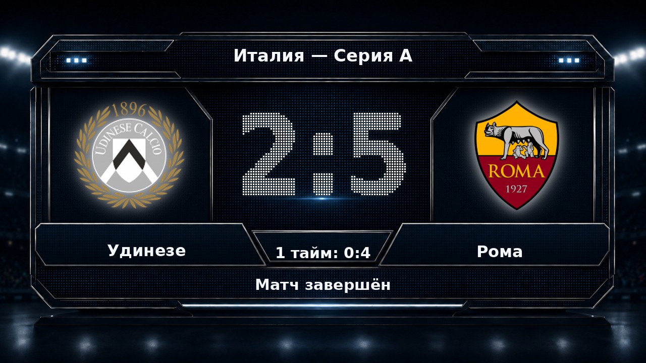 Удинезе — Рома: результат матча