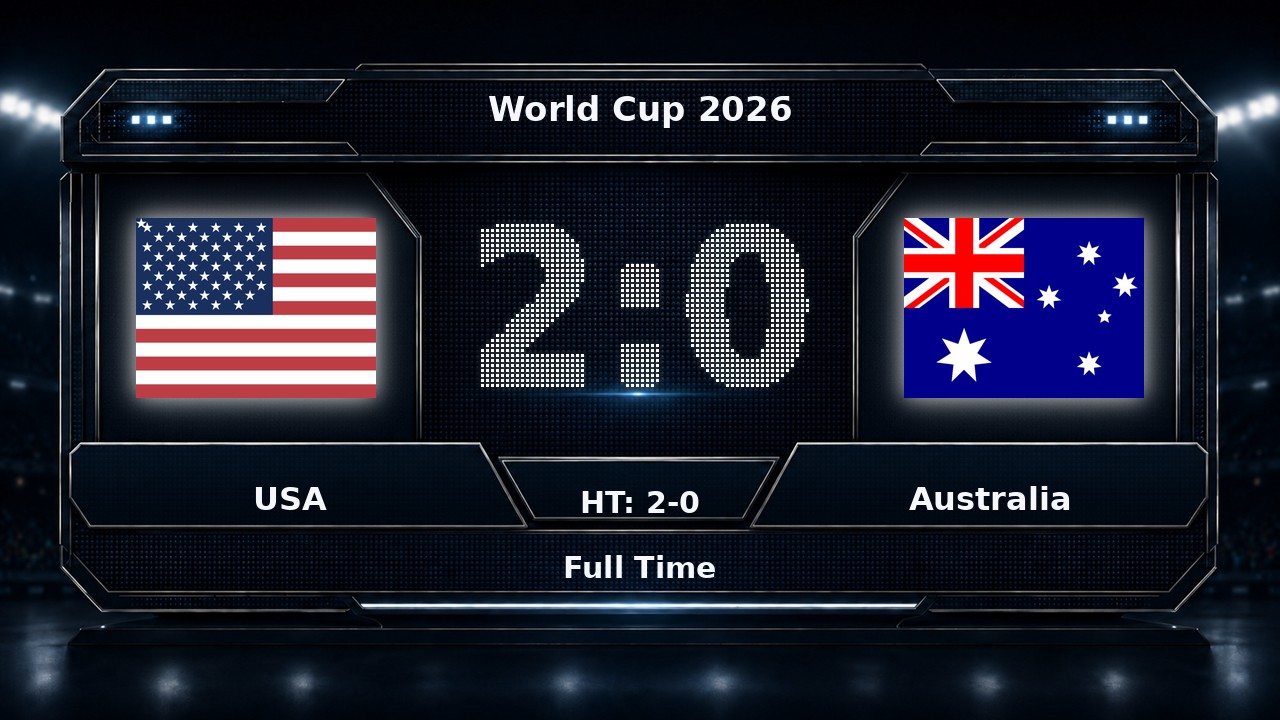 USA 2-0 Australia: World Cup 2026 result