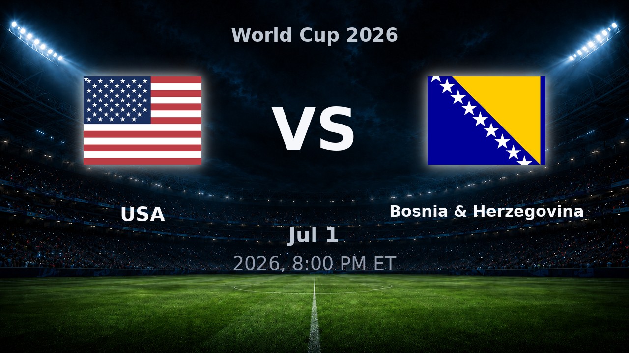USA vs Bosnia & Herzegovina: World Cup 2026 preview