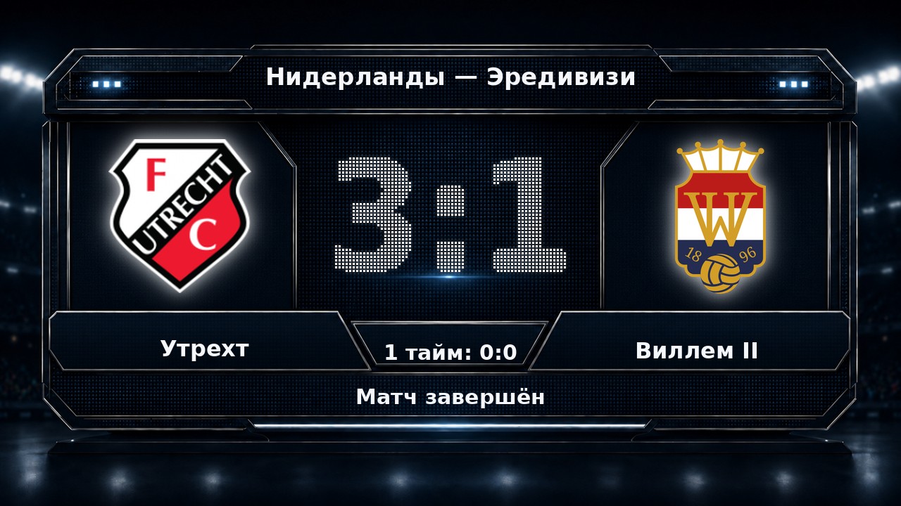 Утрехт — Виллем II: результат матча