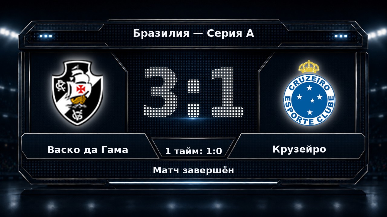 Васко да Гама — Крузейро: результат матча